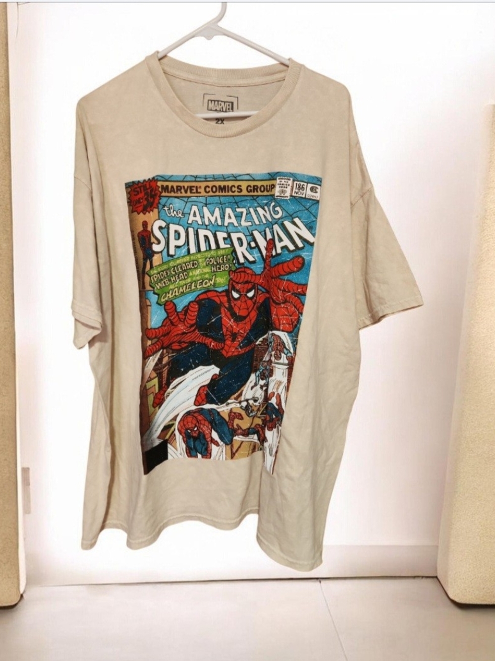 Marvel Spider-Man Comic Panel Tee - Cream, Red, Blue